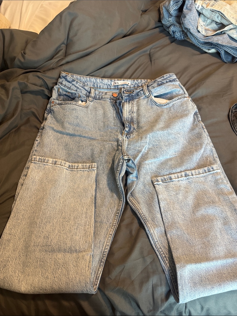 Zara Light Blue Bootcut Jeans - Light Denim